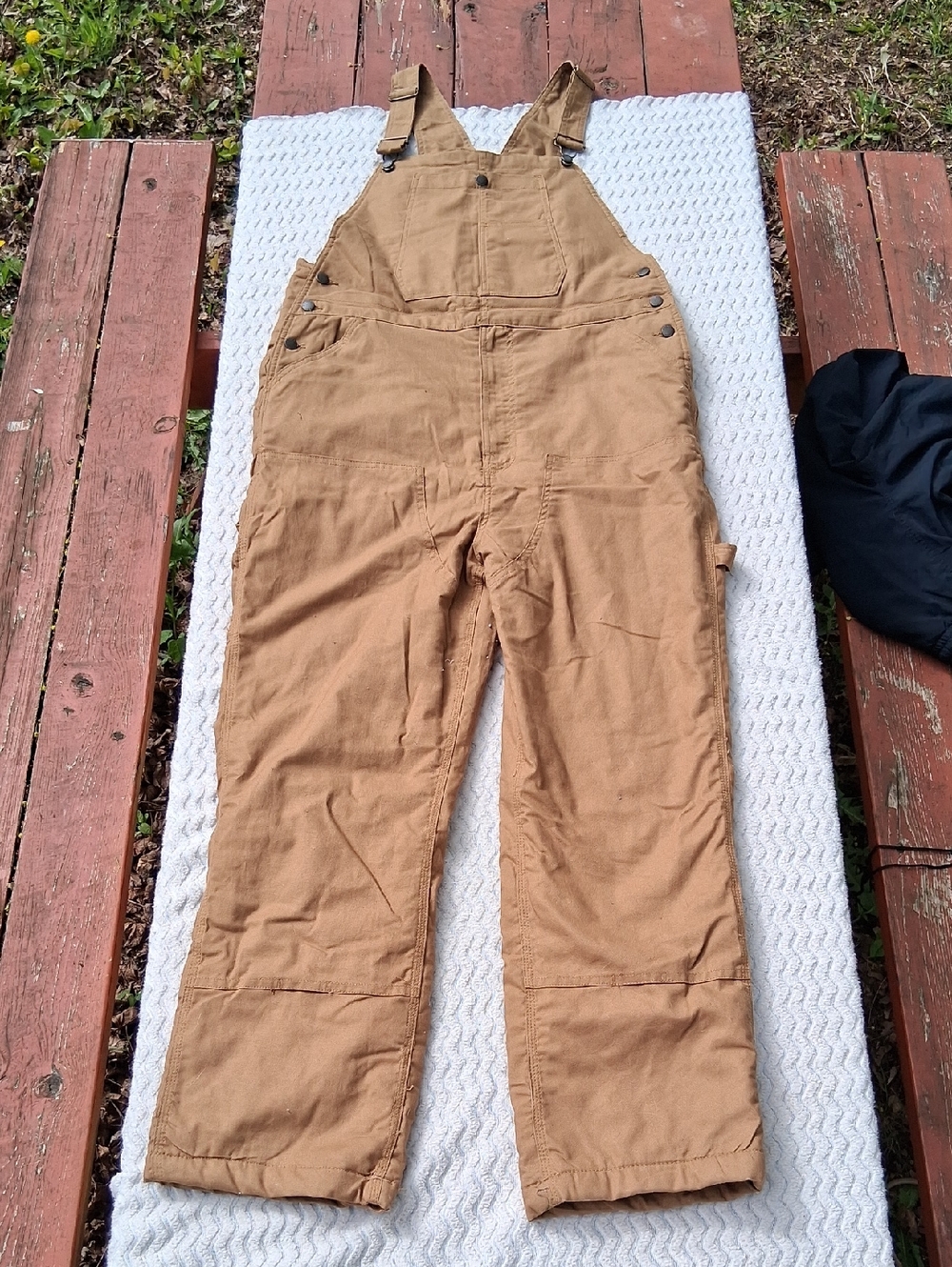 Stelton Tan and Black Quilted Workwear Bib